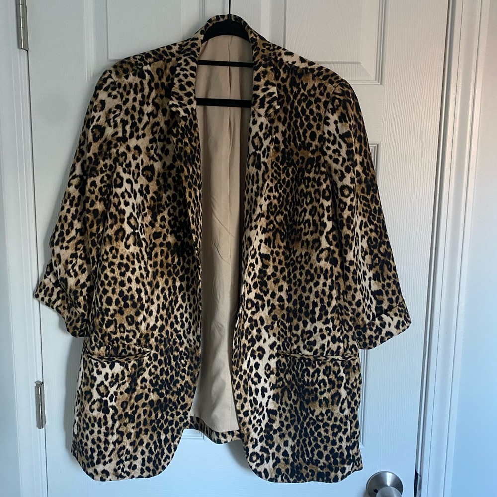 Express XL Cheetah Print Blazer
